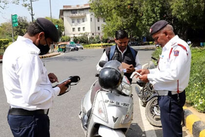 ट्रैफिक पुलिस, चालान-जुर्माना, गबन, साढ़े 5 लाख,दरभंगा, जवान फरार, प्राथमिकी