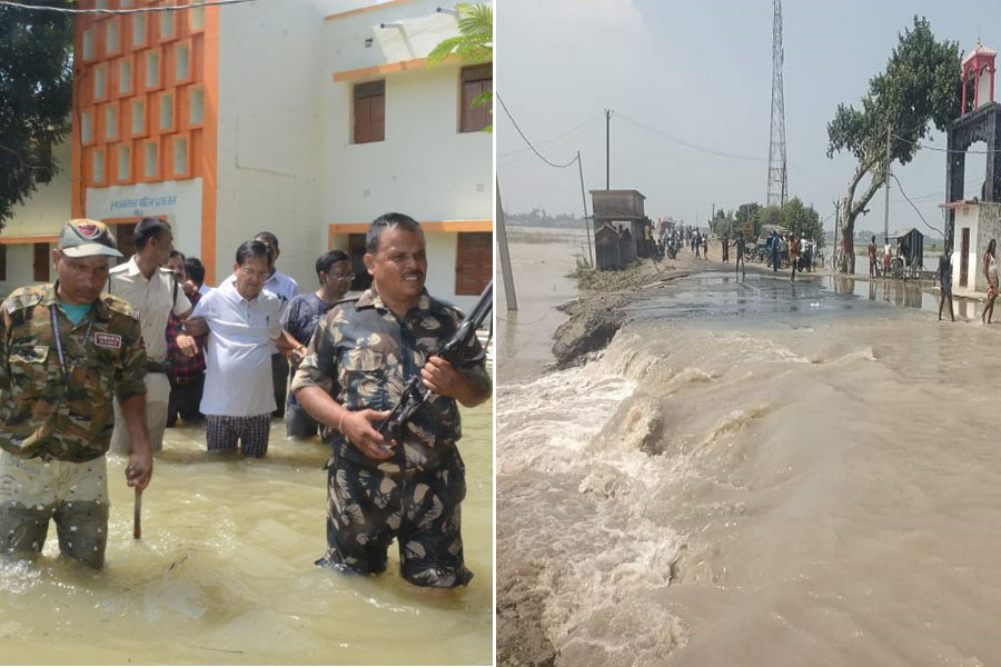 भागलपुर, गंगा का पानी, शहर में घुसा, स्कूल-कॉलेज डूबे, NH 80 पर नाव, नाथनगर, नवगछिया