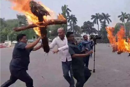 कोशिश, आत्मदाह, हड़कंप, CM हाउस, युवक, NDA बैठक, गेट पर हंगामा