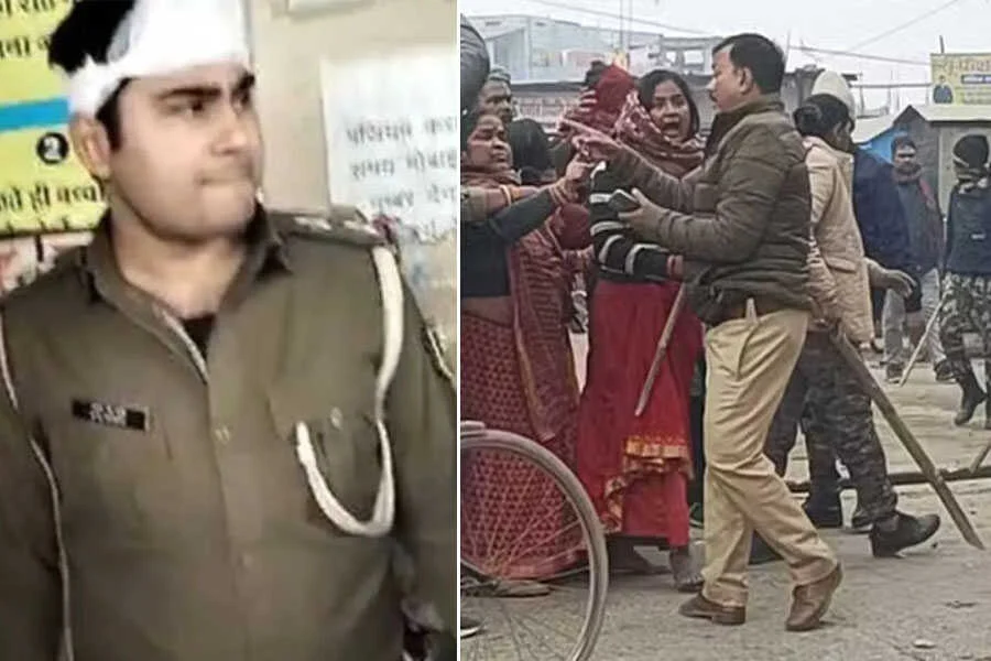 पुलिस टीम, हमला, दो दारोगा, सिर फटा, दरभंगा, सिपाही, हालत गंभीर