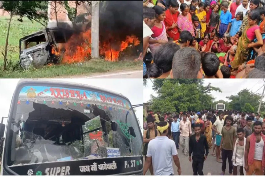 मॉब लिंचिंग, बचा ड्राइवर, स्कॉर्पियो, फूंका, छात्र, कुचल डाला, नालंदा