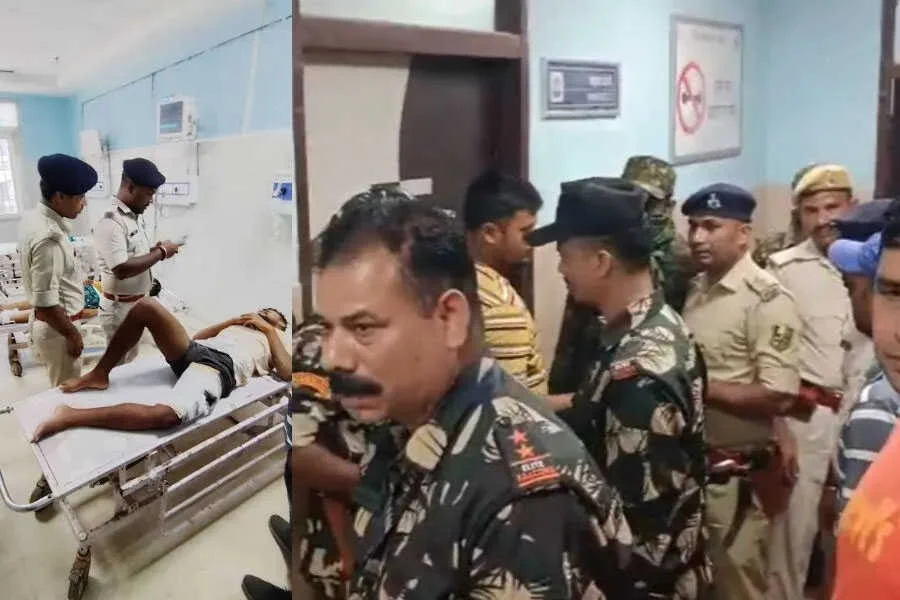 मुठभेड़, भोजपुर, चंदन मिश्रा हत्याकांड, गोली लगी, दो शूटर, गिरफ्तार