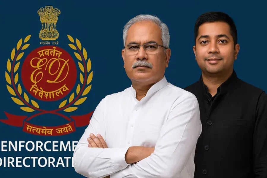 पूर्व CM, भूपेश बघेल, बेटा, गिरफ्तार, छत्तीसगढ़, ED छापेमारी