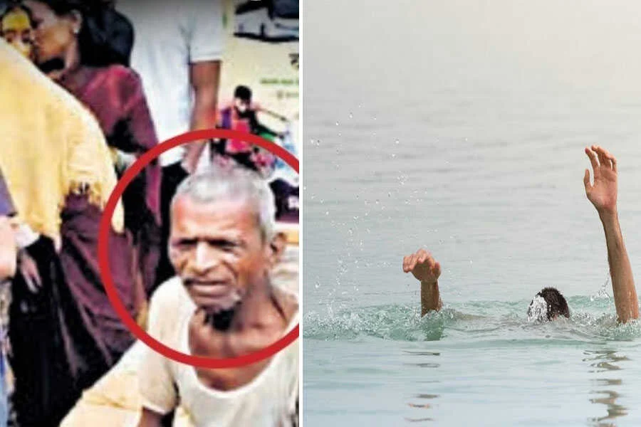 गंगा, कूदे, मां-बाप, भूखे, बेटों की प्रताड़ना, मां डूबी, पिता बचे, बाढ़, नालंदा