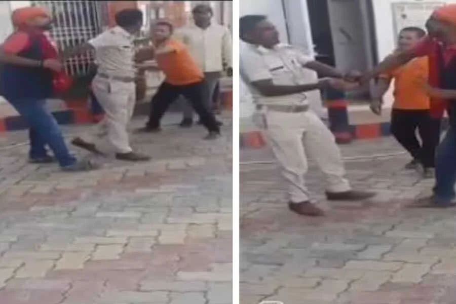 थप्पड़, पुलिसकर्मी, पंप कर्मी, वीडियो वायरल, सीतामढ़ी