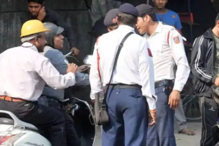 बाइक, झारखंड, चलान, औरंगाबाद, ट्रैफिक जांच