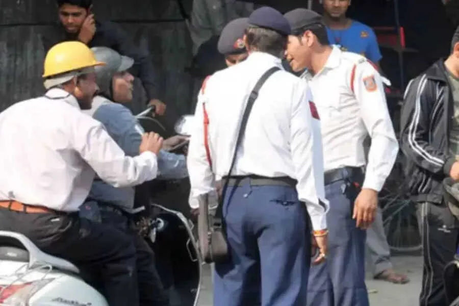 बाइक, झारखंड, चलान, औरंगाबाद, ट्रैफिक जांच