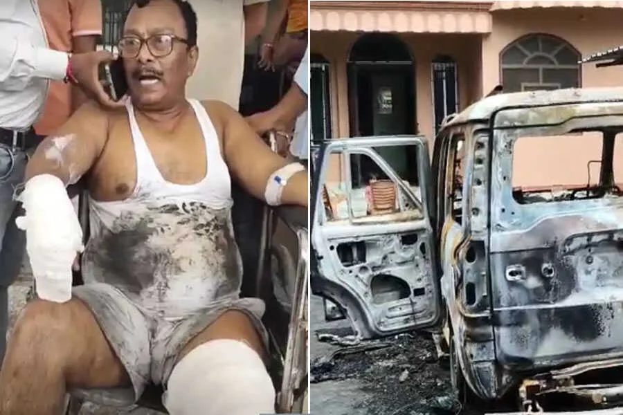 आग, पशुपालन अफसर, झुलसे, सहरसा, स्कॉर्पियो