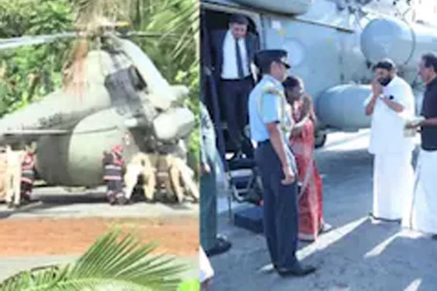 हेलीकॉप्टर, पहिये धंसे, राष्ट्रपति, मुर्मू, केरल, बाल-बाल बचीं, हेलीपैड