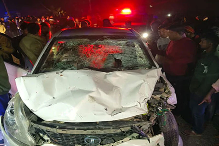 बाराती, कार, हादसा, 3 मरे, रौंदा, बेतिया, बगहा