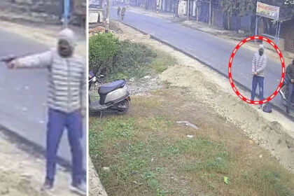 फायरिंग, मुजफ्फरपुर, भूमि विवाद, बाइक, पिस्टल, धांय-धांय, वीडियो, वायरल