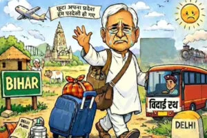 रोहिणी, X पोस्ट, नीतीश, दिल्ली यात्रा, भुगतना पड़ा, चाचा जी, लालू, बेटी, तंज, AI कार्टून