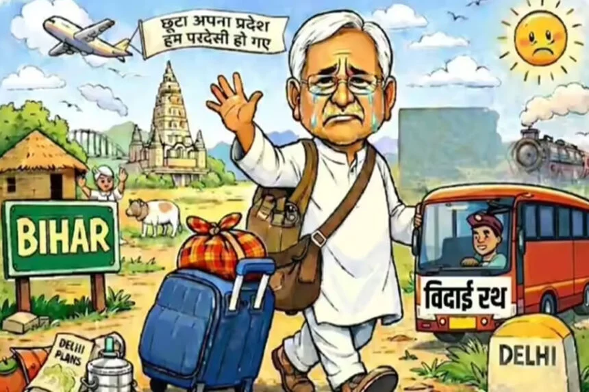 रोहिणी, X पोस्ट, नीतीश, दिल्ली यात्रा, भुगतना पड़ा, चाचा जी, लालू, बेटी, तंज, AI कार्टून