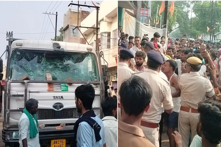 40 राउंउ, फायरिंग, जमुई, छात्रा, मौत, हाईवा, कुचला, बवाल, थाना, पथराव