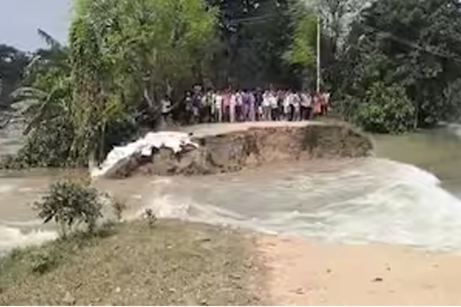 गंडक, तटबंध, टूटा, गोपालगंज, सारण, बाढ़